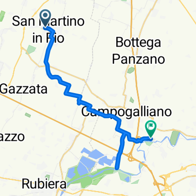 Da Via Roma 12, San Martino in Rio a Via Magnagallo Est 20, Campogalliano