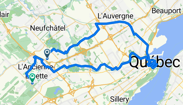 De A.-Viau/5229, Québec à Rue Père-Chaumonot 1503, L'Ancienne-Lorette