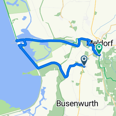 Donnstraße 5, Elpersbüttel nach Friedrichshöferstraße 60, Meldorf