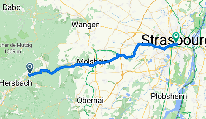 De 109 Rue de la Gare, Lutzelhouse à 9 Place Gutenberg, Strasbourg