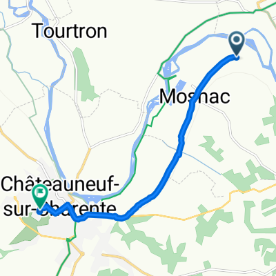 Itinéraire à partir de 16 Route du Bois de la Liège, Mosnac