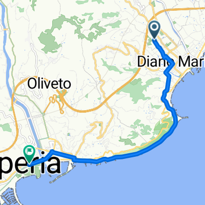 Da Via Seuda, Diano Castello a Lungomare Amerigo Vespucci, Imperia