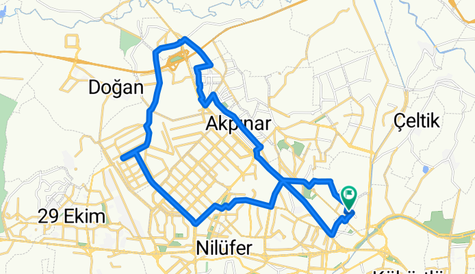 Hürriyet-Korupark-Geçit-Nosab-Ata Bulvarı Rotası