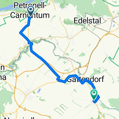 Petronell-Carnuntum Bahnhof nach Obere Hauptstraße 79, Zurndorf