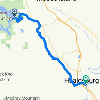 Sporty route in Healdsburg