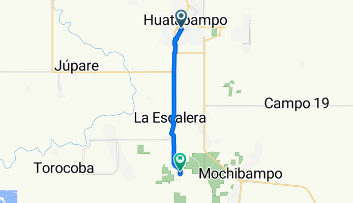 Ruta desde Calle Nicolás Bravo 34, Huatabampo