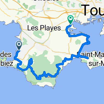 Sporty route in Six-Fours-les-Plages