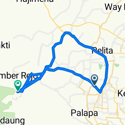 Jalan Imam Bonjol 132, Kecamatan Tanjung Karang Barat to Jalan Cemara, Kecamatan Kemiling