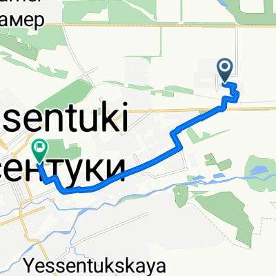 От Предгорная улица, 8, Ессентуки до Интернациональная улица, 1, Ессентуки