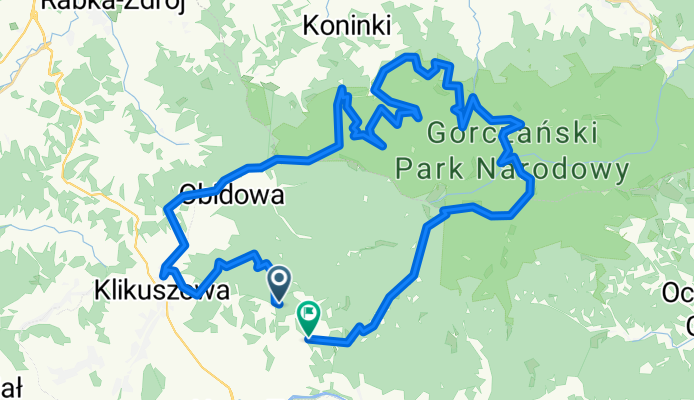 Nowy Targ - Turbacz - 55km rower