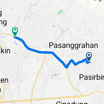 Cipadung, Kecamatan Cibiru to Jalan A.H. Nasution 101, Kecamatan Mandalajati