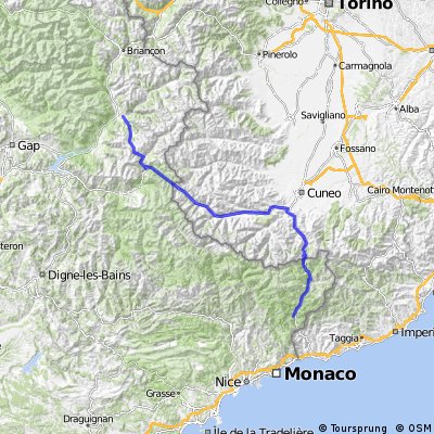 Überführungsetappe an die Riviera (3Pässe)