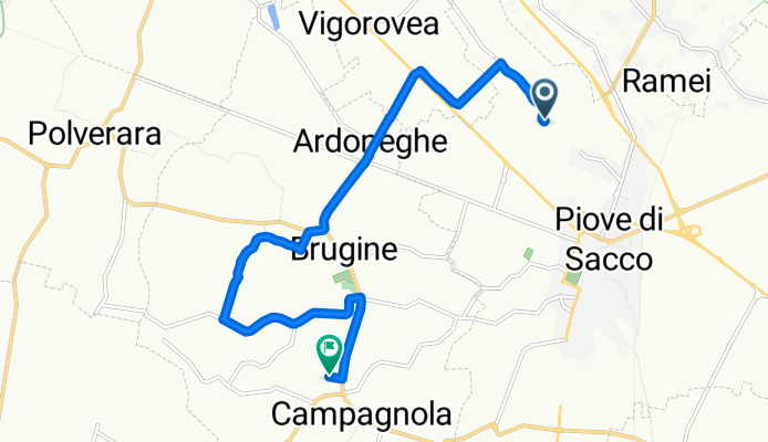 Da Via Caselle 98A, Piovega a Via Enrico Fermi 4, Campagnola