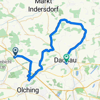 Huberanger 10, Bergkirchen nach Herzog-Albrecht-Straße 1, Dachau