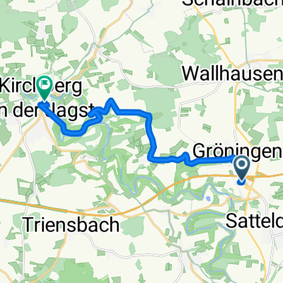 Marco-Polo-Straße 3, Satteldorf nach Auweg 15, Kirchberg an der Jagst