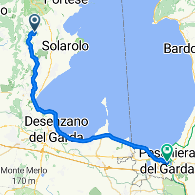 Via Palazzi Garibaldi, Puegnago sul Garda to Piazzale Cesare Betteloni 11, Peschiera del Garda