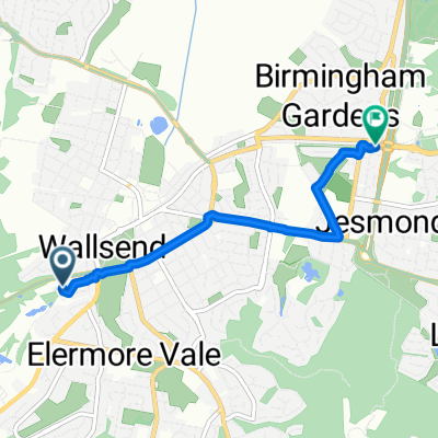 20 Turrama Street, Wallsend to University Drive, Birmingham Gardens