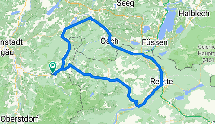 Hindelang-Oberjoch-Tanhheim-Lechtal-Grüntensee-Oberjoch-Hindelnag