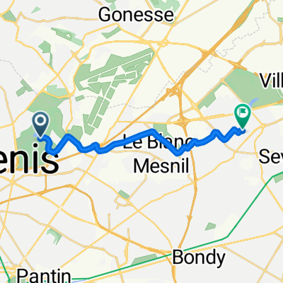 De Unnamed Road, La Courneuve à Rue des Érables 1, Aulnay-sous-Bois