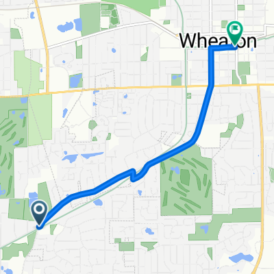 2201 Warrenville Ave, Wheaton to 102 W Liberty Dr, Wheaton
