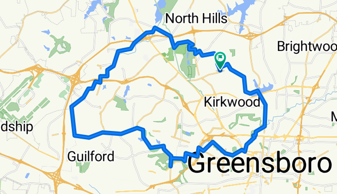 Restful route in Greensboro