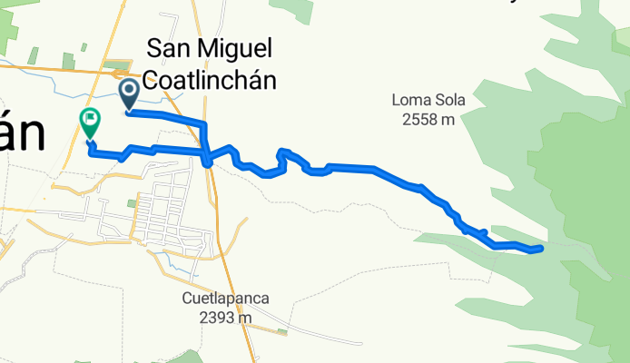 De Cerro de La Cruz, Santiago Cuautlalpan a Abelardo L. Rodríguez 6, Santiago Cuautlalpan