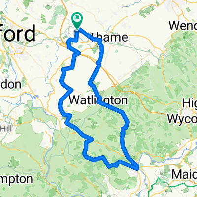 Ickford to Henley loop alternative route via Turville Heath