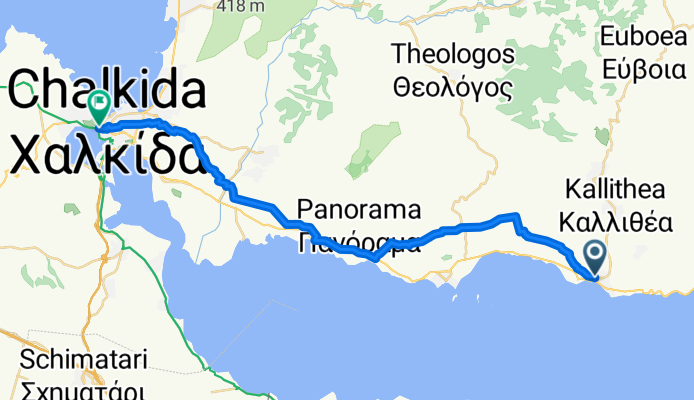 Iroon Polytechneiou, Amarynthos to Leoforos Voudouri 2–8, Chalkida