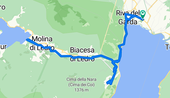 Riva de Garda - Pregasina - Lago di Ledro