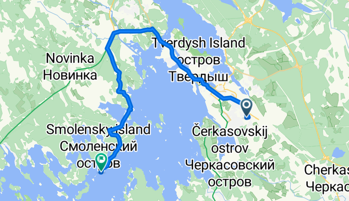 маршрут с Травяная улица 8, Выборг