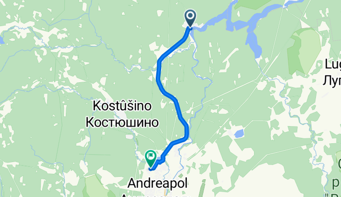 Moderate route in Андреаполь
