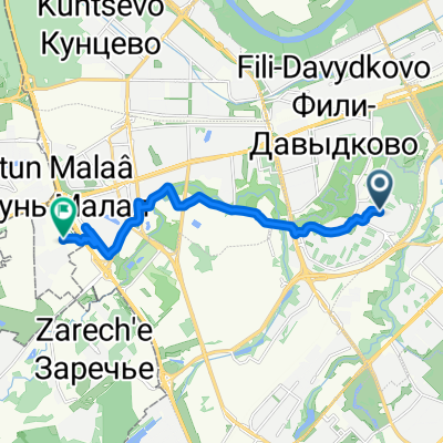 От Веерная улица 32 корпус 3, Москва до Unnamed Road, Марфино