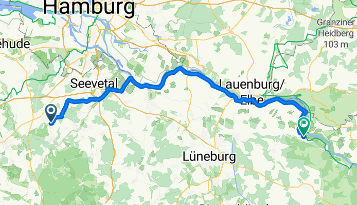 1. Etappe: Buchholz - Bleckede