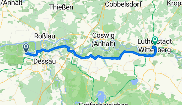 7. Etappe: Großkünau - Wittenberg