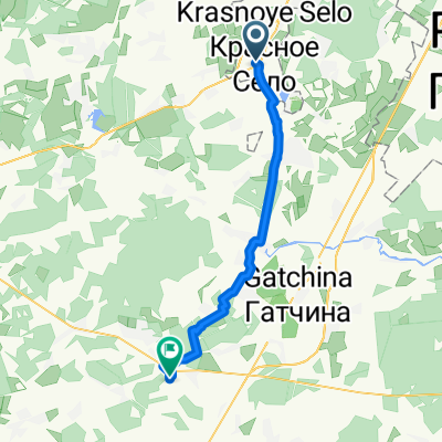 От улица Восстановления 29, Санкт-Петербург до Молодёжная улица 6, Войсковицы