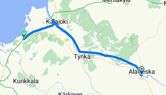 Koulutie 21, Alavieska to Lämpökuja 2, Kalajoki