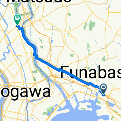 Wakamatsu 1-Chōme, Funabashi-Shi to 9-14, Kanamachi 6-Chōme, Katsushika-Ku