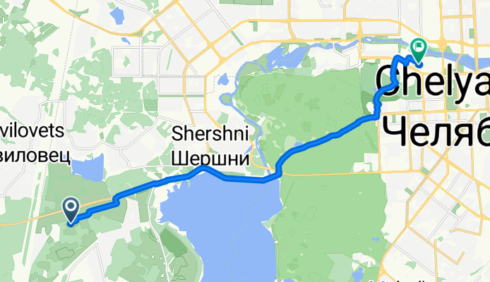 Маршрут в улица Труда, 156В, Челябинск