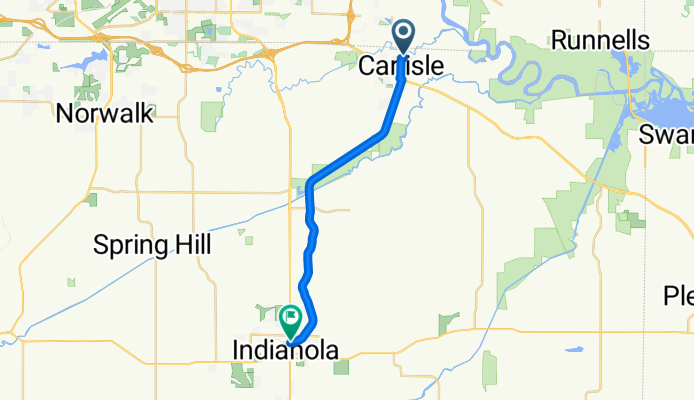 601–699 Garfield St, Carlisle to 602 N Jefferson Way, Indianola