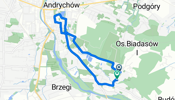 Restful route in Andrychów