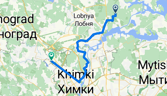 От Unnamed Road до Новосходненское шоссе 176, Москва