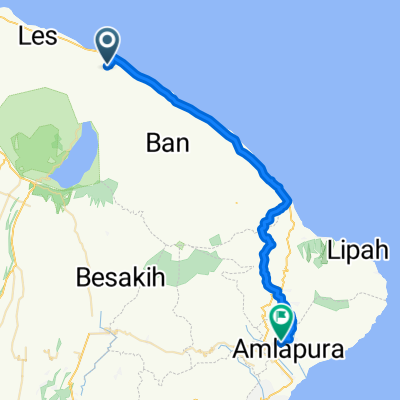 Route to Jalan Sersan Mayor Nartih, Karangasem