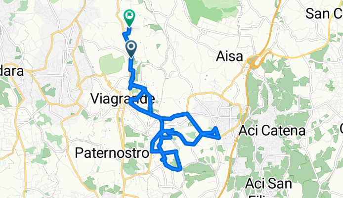 Da Via Giuseppe Garibaldi 284/Z, Viagrande a Via Don Luigi Sturzo, Blandano