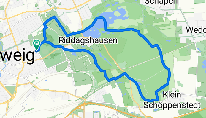 Nußbergstraße 29, Braunschweig nach Herzogin-Elisabeth-Straße 10, Braunschweig