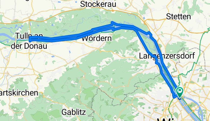 Parkplatz Donauinsel - Tulln - Runde