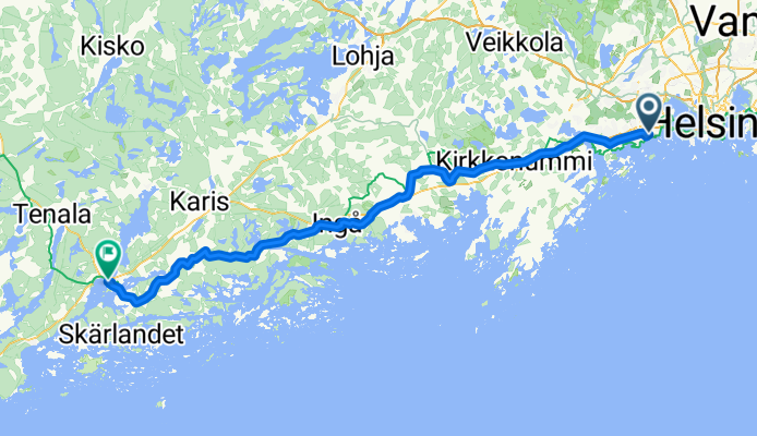 Haukilahti to Raseborg