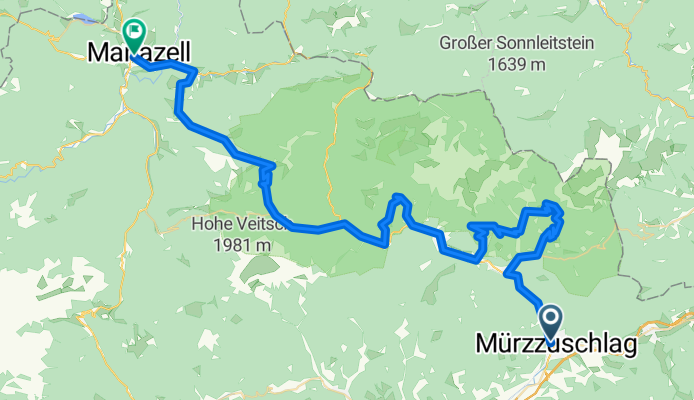 BergRadlWallfahrt auf der ehemaligen Alpentour im Naturpark Mürzer Oberland