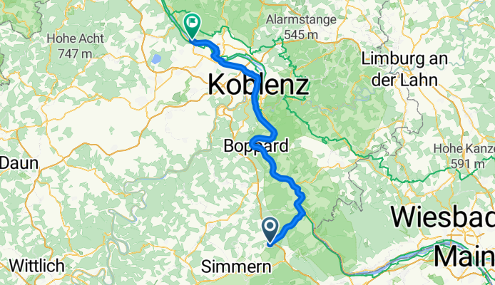 Am Hachengarten 24, Liebshausen nach Rheinstraße 25, Leutesdorf