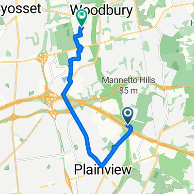 N Service Rd, Plainview to 2 Chauncey Pl, Woodbury
