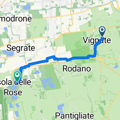 Da Via Pietro Nenni 9, Vignate a Via Circonvallazione Idroscalo, Segrate